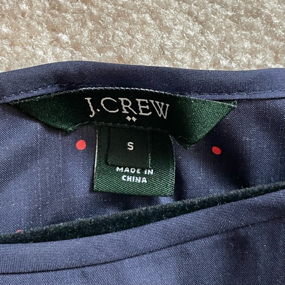 Jcrew, Red and navy blue silk top, size S - Picture 2 of 5